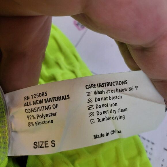 Fluorescent Yellow Butt Lift Honeycomb Leggings - Picture 2 of 5